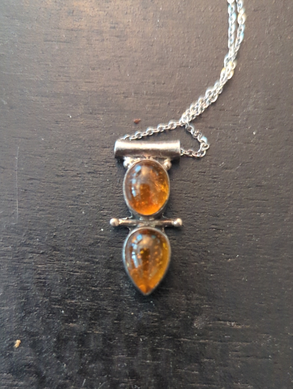 Vintage 90s Baltic Amber Pendant